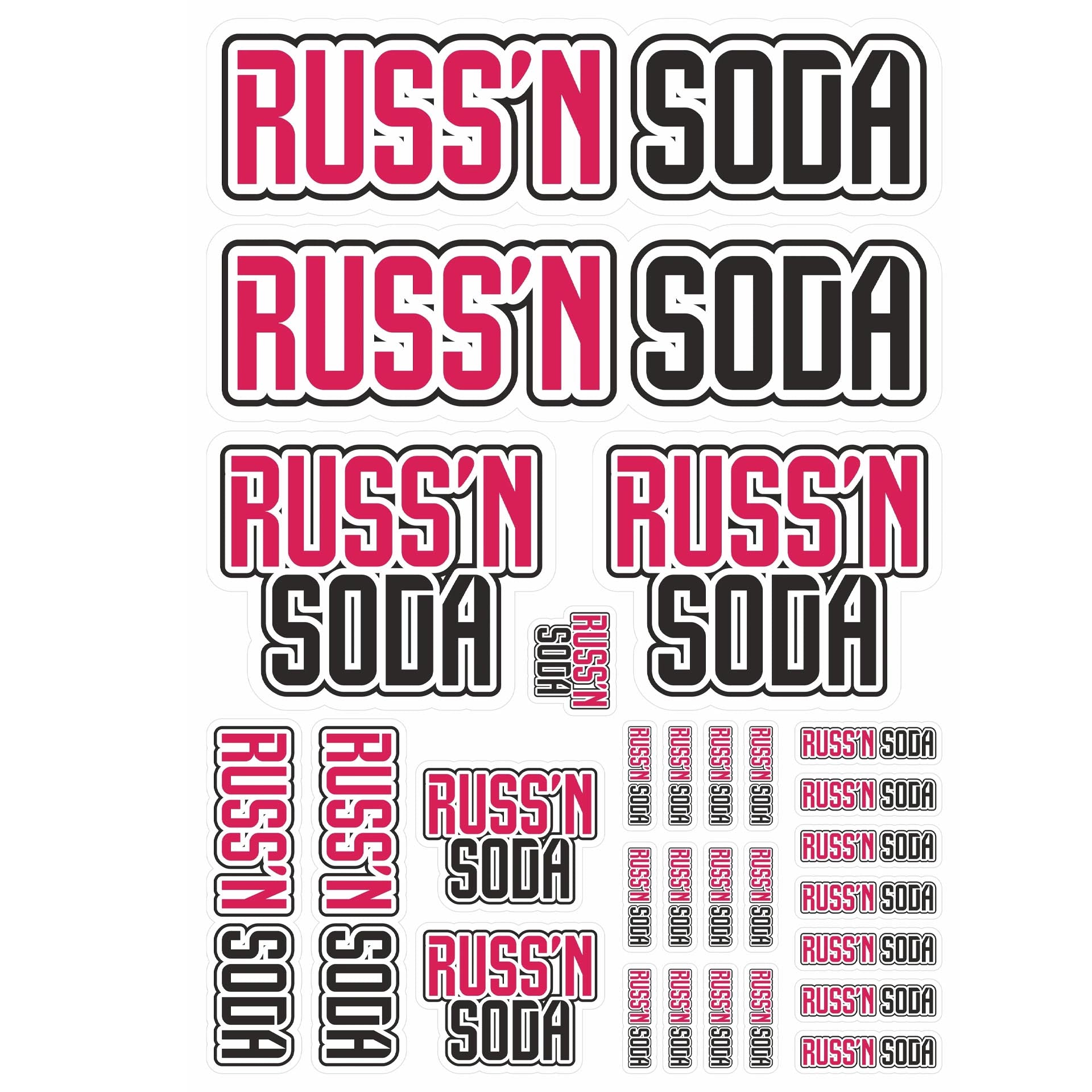 Russn Soda Stickerbogen (A4)